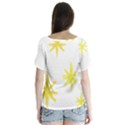 Line Painting Yellow Star Flutter Sleeve Top View2