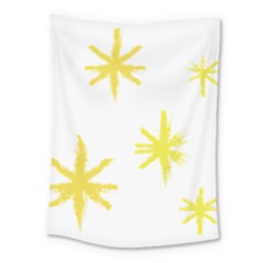 Line Painting Yellow Star Medium Tapestry