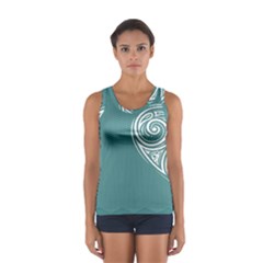 Line Wave Chevron Star Blue Love Heart Sea Beach Women s Sport Tank Top  by Mariart