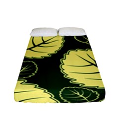 Leaf Green Yellow Fitted Sheet (full/ Double Size) by Mariart