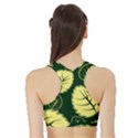 Leaf Green Yellow Sports Bra with Border View2