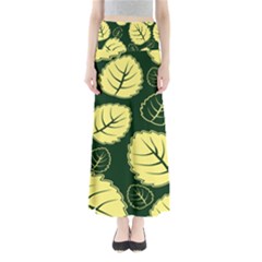 Leaf Green Yellow Maxi Skirts