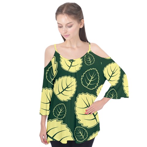 Leaf Green Yellow Flutter Tees by Mariart