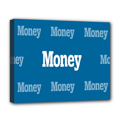 Money White Blue Color Deluxe Canvas 20  X 16   by Mariart