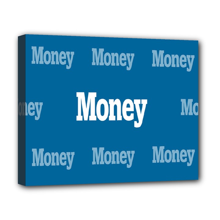 Money White Blue Color Deluxe Canvas 20  x 16  