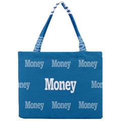 Money White Blue Color Mini Tote Bag by Mariart