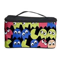 Pacman Seamless Generated Monster Eat Hungry Eye Mask Face Color Rainbow Cosmetic Storage Case by Mariart