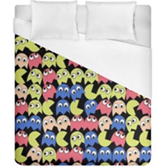 Pacman Seamless Generated Monster Eat Hungry Eye Mask Face Color Rainbow Duvet Cover (california King Size) by Mariart