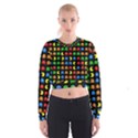 Pacman Seamless Generated Monster Eat Hungry Eye Mask Face Rainbow Color Cropped Sweatshirt View1