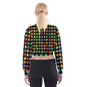 Pacman Seamless Generated Monster Eat Hungry Eye Mask Face Rainbow Color Cropped Sweatshirt View2