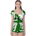 Parks And Tally Love Printable Green Boyleg Leotard  View1