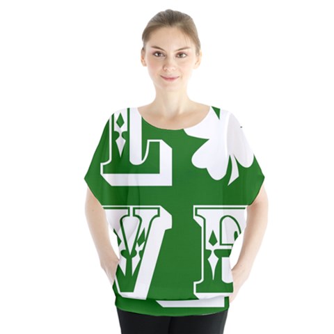 Parks And Tally Love Printable Green Blouse by Mariart