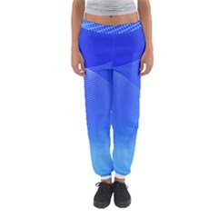 Line Net Light Blue White Chevron Wave Waves Women s Jogger Sweatpants by Mariart