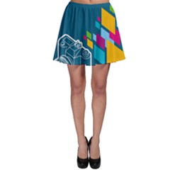 Photography Potraite Panorama Skater Skirt by Mariart