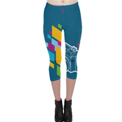 Photography Potraite Panorama Capri Leggings  by Mariart