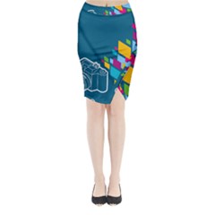 Photography Potraite Panorama Midi Wrap Pencil Skirt by Mariart