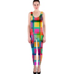 Plaid Line Color Rainbow Red Orange Blue Chevron Onepiece Catsuit by Mariart