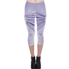 Ribbon Purple Sexy Capri Leggings  by Mariart