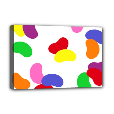 Seed Beans Color Rainbow Deluxe Canvas 18  X 12   by Mariart