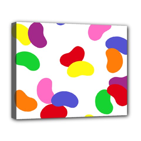 Seed Beans Color Rainbow Deluxe Canvas 20  X 16   by Mariart