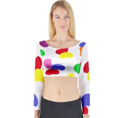 Seed Beans Color Rainbow Long Sleeve Crop Top by Mariart