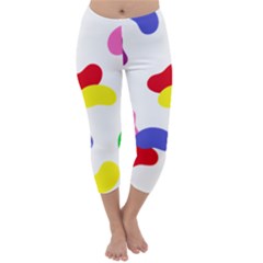 Seed Beans Color Rainbow Capri Winter Leggings 