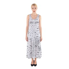 Musical Notes Song Sleeveless Maxi Dress by Mariart