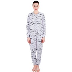 Musical Notes Song Onepiece Jumpsuit (ladies)  by Mariart