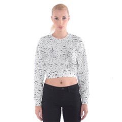 Musical Notes Song Cropped Sweatshirt by Mariart