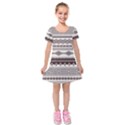 Plaid Circle Polka Dot Star Flower Floral Wave Chevron Triangle Kids  Short Sleeve Velvet Dress View1