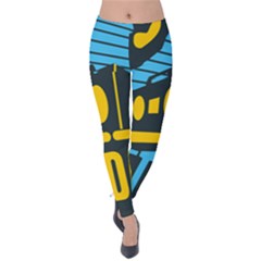 Street Dance R&b Music Velvet Leggings