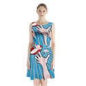 Volly Ball Sport Game Player Sleeveless Waist Tie Chiffon Dress View1