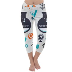 Science Chemistry Physics Capri Winter Leggings  by Mariart