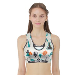 Science Chemistry Physics Sports Bra With Border by Mariart