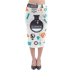 Science Chemistry Physics Midi Pencil Skirt