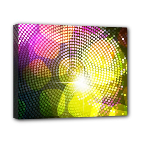 Plaid Star Light Color Rainbow Yellow Purple Pink Gold Blue Canvas 10  X 8  by Mariart