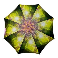 Plaid Star Light Color Rainbow Yellow Purple Pink Gold Blue Golf Umbrellas by Mariart