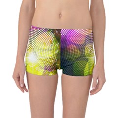 Plaid Star Light Color Rainbow Yellow Purple Pink Gold Blue Boyleg Bikini Bottoms by Mariart