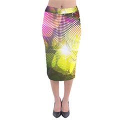 Plaid Star Light Color Rainbow Yellow Purple Pink Gold Blue Velvet Midi Pencil Skirt by Mariart