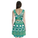 Sunflower Sakura Flower Floral Circle Green Split Back Mini Dress  View2