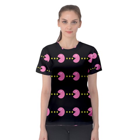 Wallpaper Pacman Texture Bright Surface Women s Sport Mesh Tee by Mariart