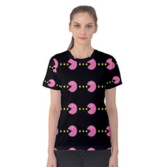 Wallpaper Pacman Texture Bright Surface Women s Cotton Tee