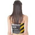 Under Construction Sign Iron Line Black Yellow Cross Tube Top View2