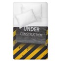 Under Construction Sign Iron Line Black Yellow Cross Duvet Cover (Single Size) View1