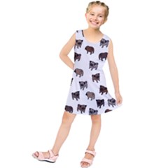 Pug Dog Pattern Kids  Tunic Dress by Valentinaart