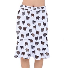 Pug Dog Pattern Mermaid Skirt