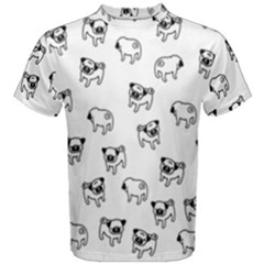 Pug Dog Pattern Men s Cotton Tee by Valentinaart