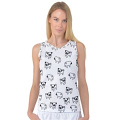 Pug Dog Pattern Women s Basketball Tank Top by Valentinaart