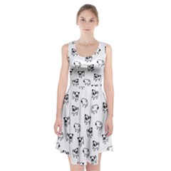 Pug Dog Pattern Racerback Midi Dress by Valentinaart