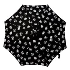 Pug Dog Pattern Hook Handle Umbrellas (small) by Valentinaart